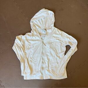 Coolibar White Zip-Up Jacket Size M